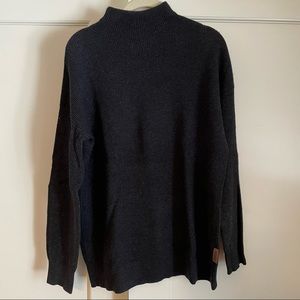 Roots dark grey mock neck sweater